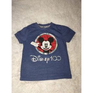 Disney Kids Unisex 100th Anniversary Graphic Short Sleeve Crewneck Tee Size XS 4